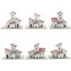 Moranduzzo Set 6 Case 10x5x8 cm - Ambientazione Rustica per Presepe, Villaggio Artigianale, Made in Italy