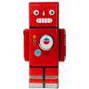 BLUECHOLON Salvadanaio in metallo XL a forma di Robot, 24 x 9 x 8 cm (rosso)