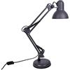 BEL AIR HOME - Lampada da scrivania a LED con braccio snodato - Flexo Antigona - design vintage retro - 1xE27 -GRIGIO/OPACO (Lampadina Non Inclusa)