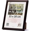 3-B Cornice portafoto LUND - marrone scuro (noce) - 15 x 20 cm - Cornice in legno, cornice per foto con vetro acrilico