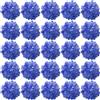FagusHome 30 teste di fiori artificiali di ortensia, 18 cm, con steli, fiori finti, per decorazioni (azzurro)