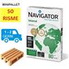 NAVIGATOR Mini Pallet 50 risme carta A4 80gr 500Fg Bianca Navigator Universal (max 1)