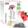 Khla - Fiori di Ibisco Bio - 80 Bustine Piramidali - Tisana e Infuso Benessere - Idratazione e Digestione - Calda o Fredda - Floreale e Aromatica - Tè Biologico Antiossidante - Origine Egitto