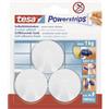 Tesa Powerstrips Hooks Small Round, Bianco