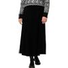 Ulla Popken Punto di Roma-Gonna Avvolgente con Tasca Utility, Nero, 48-50 Donna