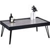M2 Kollektion Julian 3 - Tavolino da salotto, in metallo, grigio, nero, larghezza x altezza = 100 x 39 x 60 cm