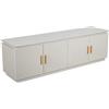 DRW Mobile TV con 4 ante in legno in beige 50x160x40 cm