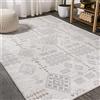 Jonathan Y MOH302A-8 Bhalil Berber Diamond Geometrica Tappeto per Interni, Bohémien, Casual, Sud -Occidentale, Pulizia Vintage Facile, Soggiorno, Non spargimento, Beige/Grigio, 240 cm X 300 cm