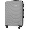 BARRENS Valigia media | Bagaglio da stiva | 67x46x26 cm | 63 L | Valigia da viaggio Cipher Lock | Ruote 4x360 | Custodia rigida | Compatibile con le compagnie aeree | Grigio