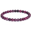 Felicidade Bracciale in granato con pietre naturali per uomo e donna, idea regalo benessere, Perles de 6mm, Pietra semipreziosa, Granato