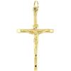 forme di Lucchetta - Ciondolo Croce in Oro Giallo 14k per Battesimo Comunione Cresima - Charms e Ciondoli per Collane (fino a 4mm) - Unisex Uomo Donna