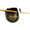 Get Trend Harry Potter Set Ciotole Ramen 600ml, Ciotola di Spaghetti di Riso Giapponesi con Cucchiaino Ceramica e Bacchette di Bambù, Adatto al Microonde (Nero Harry Potter)