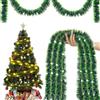 Ghirlanda Natalizia Spessa Verde Scuro | 15 Metri Di Fitto Tinsel | Per Albero, Parete E Decorazioni Fai Da Te | Filo Metallico Incluso