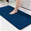 chakme Tappetino da bagno antiscivolo, morbido, assorbente, per bagno, 60 x 120 cm, colore: blu