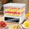 KingSom Essiccatore Alimentare, Essiccatore Frutta e Verdura con 5 Vassoi Regolabili in Altezza, Timer 72H e Temperatura 35-70°C, Disidratatore Alimentare Display a LED per Jerky, Carne, Senza BPA