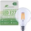 greenandco Lampadina dimmerabile a filamento LED | trasparente | E27 G95 | 7,2 W 1521 lm | sostituisce 100 W | 3000 K bianco caldo | 320° | 230 V | senza sfarfallio | Classe energetica A