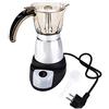 Zerodis Caffettiera Elettrica, Macchina per Caffè Espresso Classica a Percolazione con Guarnizione Sicura, 300 ml, per Uso su Piastre Elettriche e a Gas, Facile da Pulire e Smontare