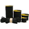 EdcX Paracorde 1,2 mm - 8 mm, Couleur Noire (10 m, 20 m, 30 m, 50 m, 100 m) | Idéale pour l'artisanat, Le bricolage, Le Camping | Corde 100% Nylon (Black, 8mm, 10 m)