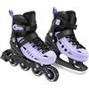 SPOKEY Set 4ONE 4 in 1 pattini in linea/pattini a rotella/triskates/pattini regolabili | per bambini e ragazzi | pattini in linea convertibili in pattini a rotelle | Taglie: 29-33, 34-38, 39-43 (viola