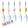 scalingscal 5 Pezzi,Spoons Trota Spoon Set,Cucchiai Da Pesca Trota Cucchiai,Artificiali Cucchiaini Pesca Accessori,Per Persico, Luccio Spoon Kit Con Scatola