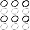 Kunxing Set di 12 guarnizioni per cuscinetti a pedale per bicicletta, distanziatori interni, 24 mm, per BB86/91/92/BB30/PF30, accessorio ideale per manovella