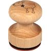 Rayher Timbro in Legno Rudolf der Grande, Rotondo, 3 cm di Diametro, Timbro in Legno, Timbro di Natale, Timbro Rotondo, 29228000
