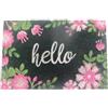 Relaxdays Zerbino in Cocco, Hello, 60x40 cm, Antiscivolo, Resistente, per Interni ed Esterni, Multicolore