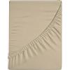 Zer0bed, Lenzuolo Sotto con Angoli Matrimoniale Tinta Unita 100% Cotone ANGOLO MAXI 30CM, 2 Piazze, Tortora, 180x200