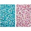 DRW Set di 2 quadri tela naturale con fiori in rosa e blu, 80 x 120 x 3 cm