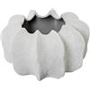 DRW Centrotavola rotonda a forma di cactus in ceramica in grigio sabbia 26x31x31 cm