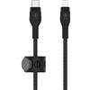 Belkin BoostCharge Pro Flex Cavo intrecciato da USB-C a Lightning (1 m), certificato MFi, ricarica rapida Power Delivery da 20 W, per iPhone 14/14 Plus, 13, 12, Pro, Max, mini, SE, iPad e altri - Nero