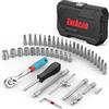 ENEACRO Set Chiavi a Bussola 46 Pezzi con 1/4, Bussole, Estensioni, Bits, Acciaio Cromo-Vanadio, Custodia Inclusa - Set Chiavi a Cricchetto Completo