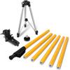 Mountlaser Asta per livella laser, asta telescopica da 4,2 m con treppiede, palo di supporto per livella laser per laser a livello di laser rotativi e laser a linea, filettatura 1/4-20, adattatore