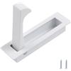 UFURMATE Maniglia per porta a incasso, 1 confezione da 1 maniglia per porta tascabile in acciaio inox 304 spazzolato, montaggio a filo, per armadio (bianco)