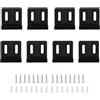 HASLED Supporto per Specchio 8 Pezzi - Ganci Murali per Specchi 4-6 mm con Viti e Tasselli - Attacco per Specchiera Pesante da Bagno