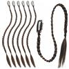 Siyrdxcbt 6 Pezzi Marrone Chiaro Extension Treccine 50cm Treccia Finta Capelli Extension Capelli Treccine Stile Dolce e Fresco per Quotidiano Party Styling Party Photography Punch Cosplay Halloween Hip Hop