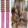 CWAWF Set di 12 mollette per capelli, 20,5 pollici, lustrini, resistenti al calore, extension per capelli di fata con clip, ciocche scintillanti, accessori per capelli da festa per donne e ragazze (rosa)