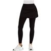 WOWENY Leggings da donna con gonna, lunghezza alla caviglia, gonna da tennis, con leggings con tasche, morbidi e gonne, 2 in 1, Nero , XL