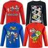 Super Mario - Bambino Bambina - Maglia Maglietta T-Shirt a Maniche Lunghe - Autunno Inverno - Cotone - Licenza Ufficiale [4 Anni - 68196 Rosso]