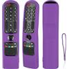 CTRLBETTER Custodia Telecomando in Silicone Compatibile Con LG AN-MR21GA AN-MR21GC MR22GA MR22GN MR23GA MR24GA TV Magia Telecomando Copertura Protettiva Antiurto Con un Cordino(Viola)