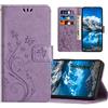 JZASES Cover per Honor Magic7 Pro 5G, Custodia in Pelle PU con Slot per Schede, Magnetica Portafoglio Cover per Honor Magic7 Pro 5G, Viola