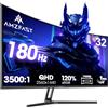 Amzfast Monitor Gaming Curvo 32 Pollici - QHD 2560x1440, 180Hz, 1ms MPRT, Adaptive Sync, 1500R, sRGB 125% / DCI-P3 93%, HDMI 2.0×2/DP 1.4×2, VESA 100x100, Supporto Metallico - AMZG32C1Q