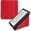 kwmobile Custodia Pieghevole Compatibile con Kobo Libra 2 Cover - Cover Magnetica Pelle PU eReader con Stand - rosso