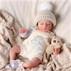 BABESIDE Bambole Reborn Addormentata - Bambola Realistica di 20 pollici 50 cm con Corpo Morbido in Stoffa, Reborn Maschio con Tutina & Accessori per Bambini dai 3 Anni in su