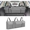Adunsiaoto Organizer per bagagliaio, pieghevole, in tessuto Oxford, impermeabile 600D, con adesivo magico, grigio