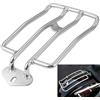 KATUR Scaffale di Supporto per Portapacchi per Moto Adatto per Sedile Singolo Posteriore 180mm (7 ) Argento Adatto per Harley Harley XL Sportsters Iron 48 883 XL1200 2004-2018