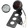 KATUR Fanale Posteriore Nero per Moto fanale Posteriore Luce Targa Supporto Targa Fanale Posteriore per S uzuki Y amaha H Onda H Arley B obber C Hopper
