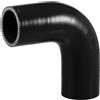 QUARKZMAN Tubo In Silicone Per Auto Nero 90 Gradi Universale 1 Pz | Diametro Interno 40mm, Lunghezza 90mm, Spessore 5mm, Temperatura Max 300°C, Temperatura Min -60°C, Pressione Max 1MPa