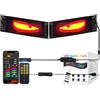 Lihaian 2 pezzi Devil Eyes led Eyes per camion e auto DIY Smart App Bluetooth USB