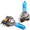 Riloer Fendinebbia per auto H15, faro per auto Riloer 55W 12V, fascio abbagliante e anabbagliante, lampadina integrata allo xeno surround, luce super bianca in vetro blu, 1 paio